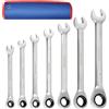 DAKCOS Set di chiavi combinate a cricchetto(5.5-17mm) con testa fissa con custodia