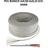 VeraTech AL12562/100 - ERAYA Cavo allarme PVC bianco 2X0,5+6X0,22 Schermato 1100MT