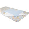 baby idea Materasso Lettino Campeggio con Cuscino Sfoderabile Pieghevole a Norma EN16890:2017 100% Cotone Oeko-tex® Interno Certificato Certipur™ 60x120x4 OMAGGIO Borsa da Viaggio (Orsetto azzurro)