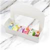 XZJMY Confezione da 20 scatole per biscotti con finestra, 22 x 7 x 5,1 cm, mini scatole per dolci, biscotti, fragole, dolcetti e pasticcini