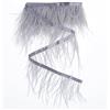 GORGECRAFT 2 m Piuma Frangia Piuma di Struzzo Abbigliamento da Donna Filo Accessori per Costumi 8~10 cm Piume Naturali Frangia Nastro per Abiti Cucito Decorazione Decorazione di Nozze, Grigio Chiaro