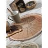 Calitex Set di 6 Tavolini Rotondo, PVC, Marrone, 38 x 38 cm