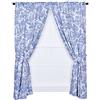 Ellis Curtain Victoria Park Toile - Coppia di Pannelli su Misura con fermatende, 172 x 213 cm, Colore: Blu