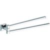 GEDY | Porta Asciugamani Bagno Colorado in Acciaio Inox e Cromall, Appendi Asciugamani a Snodo Fissabile con Viti Incluse, Peso Supportato 7 kg, Cromato, 5x4,2x34,9cm