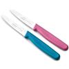 LACOR - 39080 - Coltelli da Cucina Professionali, Set Coltelli da Cucina, Set 2 Pezzi, Spelucchino da Cucina, Lama Liscia, Acciaio Inox, Serie Etern, Lama 9 cm, Blu e Magenta