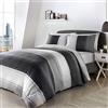 Fusion set copripiumino, 52% poliestere, 48% cotone, grigio, super-king
