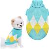 FIBOUND 1 Pezzo di Maglione tricot per Cane, Gilet di Vestiti Morbidi per Cani, Pullover Invernale, Salopette Calda e alla Moda per Gatti, Cappotto per Cani per Il Freddo, per Cani di Piccola e Media Taglia