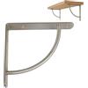 Amig - Staffa per Mensole a Muro | Supporto Robusto in Acciaio | Design Moderno per Casa e Ufficio | Facile da Installare | Peso Max 150 kg, Nichel Spazzolato, 220 x 220 mm