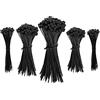 Amazon Basics Fascette stringicavo regolabili, per la gestione di cavi, 100/120/150/200/300 mm, 500 unità, confezione da 1, nero