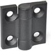 Ganter Normelemente Cerniera a molla, cerniera con resettazione a molla | GN 437.3-ZD-60-60-R2-SW | zinco pressofuso | 60x60 | apertura
