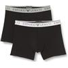 Emporio Armani Stretch Cotton Endurance 2-Pack Midwaist Boxer, Boxer Uomo, Multicolore (Marine-Marine), S