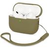 AOTUAO Compatibile con AirPods PRO 2 Custodia Case Cover, Case Protettiva Antiurto Antiscivolo in Silicone per AirPods PRO 2 Seconda Generazione 2022 Custodia con Silicone Lanyard, Army Green