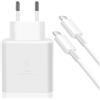 DBZYLN Caricatore 45W per Samsung Galaxy S24,S23,S22 Ultra,S24+ S23+,S22+,S21,S20 FE, Galaxy Tab S8,S8 Ultra Caricabatterie Tipo C Ricarica Rapida USB C Carica Alimentatore con 2M Cavo - Bianco
