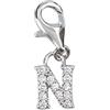 Depesche 11785-027 Charms Express Yourself - Ciondolo per collane e bracciali, Lettera N, Placcato Argento, Come Piccolo Regalo