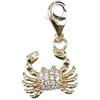 Depesche 11785-062 Charms Express Yourself-Ciondolo per collane e bracciali, Granchio, Placcato Oro, Come Piccolo Regalo, Multicolore, Normal