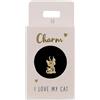 Depesche 11834-050 Charm Gatto, Ciondolo Placcato Oro per collane, bracciali e Orecchini, Ideale Come Piccolo Regalo