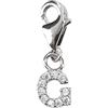 Depesche 11785-013 Charms Express Yourself-Ciondolo per collane e bracciali, Lettera G, Placcato Argento, Come Piccolo Regalo, Multicolore