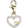 Depesche 11785-099 Charms Express Yourself - Ciondolo per collane e bracciali, Cuore, Placcato Oro, Come Piccolo Regalo