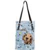 DOGO Femme Cuir Vegan Bleu Fait Main et Mode Sac d'épaule - Hello My Hooman Motif