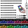 Kairiyard 8 Pezzi Kit luci LED per moto, sincronizzazione musicale APP Control RGB Strisce LED IP67 Impermeabile Accent Glow Neon per Harley Davidson Honda Kawasaki Suzuki