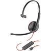 Hp Cuffia Hp Poly Blackwire 3210 Mono Usb-c per ufficio/call Center con microfono Nero [8X214A6]