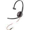 Hp Cuffia Hp Poly Blackwire 3215 Mono Usb-c/3.5mm per ufficio/call Center con microfono Nero [8X227AA]
