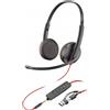 Hp Cuffie Hp Poly Blackwire 3225 3.5mm/Usb-c per Ufficio/Call Center con microfono Nero [8X229A6]