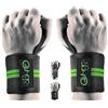 G5 HT SPORT Polsiere Palestra Professionali | Donna & Uomo | Polsini Palestra Fasce Polsi | Bodybuilding Powerlifting Crossfit, Calistenics, Sollevamento Grossi Pesi Wrist Wraps (Nero/Verde Fluo)