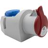 Brennenstuhl Presa elettrica CEE 400 V/16 A 5 poli + Schuko, presa industriale copertura, interno/esterno, officina, garage