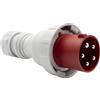 Brennenstuhl Spina Elettrica Industriale CEE a 5 Poli per Uso Esterno, Presa Elettrica Maschio CEE 400V/63A, Connessione Avvitabile, Utilizzo all'Aperto, Cantieri, Industria, Campeggio, IP67, 63A