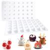 JHXhhthongtong Stampo Silicone Sfera Mini stampo in silicone semi-spaccato da 35 cavità Da Forno a Sfera Stampo a Sfera Per Fare Palle Di Cioccolato Torta Gelatina Caramelle Budini Mousse a Cupola
