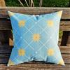 kisssun Cuscino Federa Giallo Verde Floreale Geometria 45 x 45 cm Set da 1 Pezzi Imitazione Cotone Lino Cuscino del Divano Bracciolo