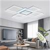 SXLXQM Lampadario Soggiorno LED Dimmerabile Moderna, Plafoniera LED Soffitto Rettangolare 118W 10620 lumen, Lampadario Soggiorno a Sospensione Grande 3000K-6000K, per Soggiorno, Camera da Letto