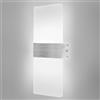 DAGORD Applique da Parete LED Moderna Interna - Luce Fredda 6500K 12W in Acrilico - Lampada da Muro Su e Giù per Soggiorno, Corridoio, Scala