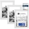 CABBEL set di 3 cornici 18x24 in legno MDF con vetro acrilico infrangibile Bianco