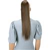 CAISHA 60cm Coda Capelli Hannah Con Chiusura Autoadesiva Capelli Extensions Finta Liscio Marrone Chiaro HCK13