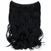 CAISHA 50cm 1 Trama Extension con Banda Elastica Extensions Per I Capelli Posticcio Ondulato Nero E101-1