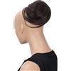 CAISHA Chignon Posticcio Treccia Hepburn-Bun Capelli Elastici Updo Marrone Scuro DC2