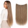 CAISHA 50cm 1 Trama Extension Con Elastico Extension Per Capelli Parrucchino Liscio Resistente Al Calore Mix Biondo Rosso E120