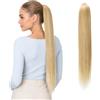 CAISHA 60cm Posticcio Per Capelli Hailey Con 2 Nastri Coda Di Cavallo Voluminoso Capelli Finti Liscio Biondo Chiaro Mix HC5a
