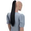 CAISHA 60cm Coda Capelli Hannah Con Chiusura Autoadesiva Capelli Extensions Finta Liscio Nero HCK1