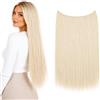 CAISHA 50cm 1 Trama Extension Con Elastico Extension Per Capelli Parrucchino Liscio Resistente Al Calore Biondo Chiaro E117