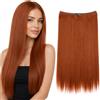 CAISHA 50cm 1 Trama Extension Con Elastico Extension Per Capelli Parrucchino Liscio Resistente Al Calore Marrone Rame E115