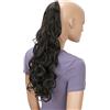 CAISHA 50cm Coda Di Cavallo Elena Con 2 Nastri Posticci Per Capelli Capelli Finti Riccioli Marrone Cioccolato HC8-1