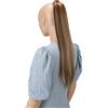 CAISHA 60cm Coda Capelli Hannah Con Chiusura Autoadesiva Capelli Extensions Finta Liscio Marrone Ramato Con Riflessi Marroni HCK20