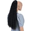 CAISHA 65cm Coda Capelli Hannah Con Chiusura Autoadesiva Capelli Extensions Finta Ondulato Nero HCW101