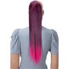 CAISHA 60cm Posticcio Per Capelli Hailey Con 2 Nastri Coda Di Cavallo Voluminoso Capelli Finti Liscio Nero Rosa Mix HCB3