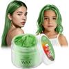 Magic Master Keratin Cera di colore dei capelli, colore istantaneo dei capelli Gel Magic Master Keratina lavaggio Temporaneo colore naturale, utilizzato per bambini, feste, Halloween (Verde Smeraldo)