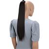 CAISHA 60cm Coda Capelli Hannah Con Chiusura Autoadesiva Capelli Extensions Finta Liscio Marrone Nero HCK2