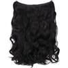 CAISHA 50cm 1 Trama Extension con Banda Elastica Extensions Per I Capelli Posticcio Ondulato Nero-Marrone E102-1